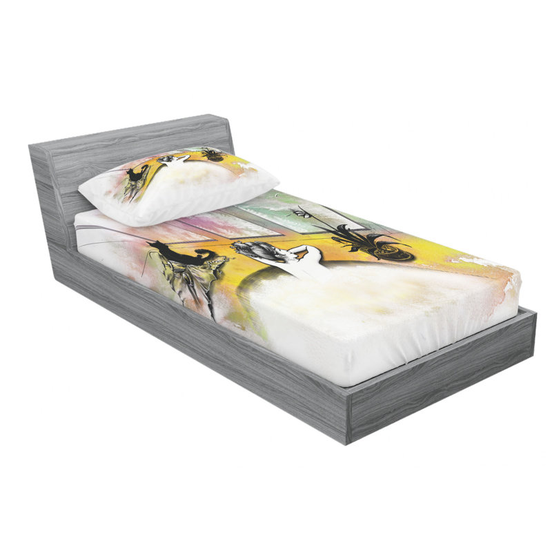 Microfiber Sheet Set, Twin XL Sheet Set with Fitted Sheet