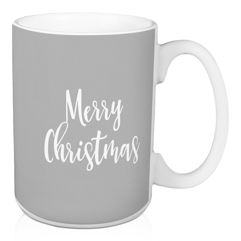 Grande tasse à café merry christmas Guin, Gris