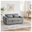 Velvet Pull-out Sleeper Sofa Bed, Adjustable Back and with USB Pport, swivel phone stand-912425513-938975603