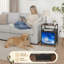 Table de chevet 2 tiroirs avec station de charge, table de chevet avec ports USB et amp; Table de chevet noire Outlets avec tablette Fluffy Against Blue Sky