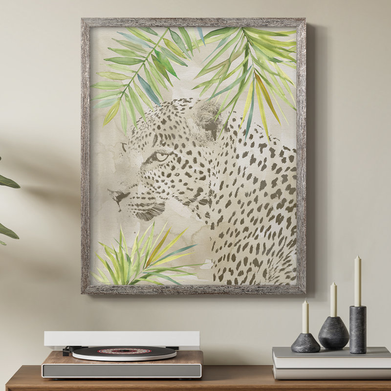 Boho Jungle Cat II Framed Print - Solid Wood