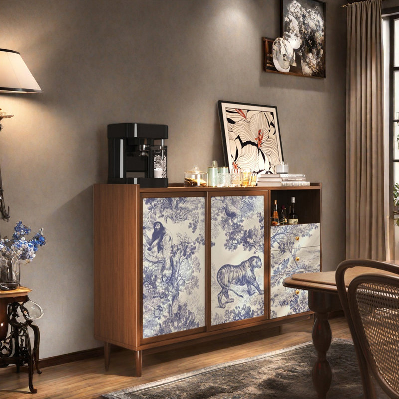 Armoire de rangement en pin avec tiroirs