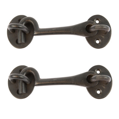 Hammer & Tongs - Rustic Cabin Hook and Eye - W125mm - Black