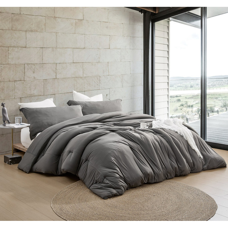 Look At This Thicky - Coma Inducer® Oversized Comforter Set - Standard Thicky, Gray, Queen Comforter + 2 Pillow Shams