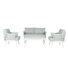 Lark Outdoor 4-Piece Woven Rope Conversation Set With Metal Frame & Cushions