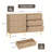 Pricillia 6 - Drawer Dresser Mid Century Natural 6 Drawer Double Dresser