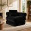Canapé-lit de sol pliable noir sans cadre avec accoudoirs et coussins, sofa-lit pour salon