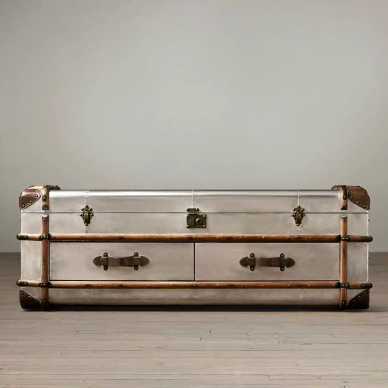 Industrial Retro Aluminum Skin Coffee Table Single Coffee Table