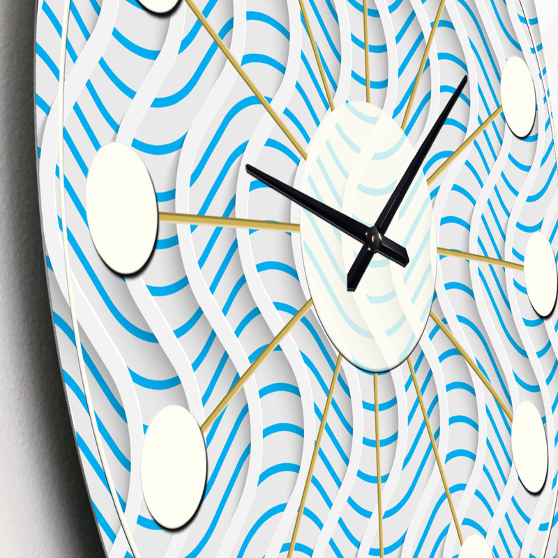 Oversized 3D II Mid-Century Wall Clock, Small