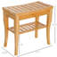 Banc de douche 100% naturel avec rangement - Toile 10,29 "Spa compact et fonctionnel