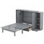 Grand lit escamotable avec tablettes, tiroirs et ports USB, gris-2137918894-2137918891