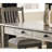 Antique Gray And Coffee Finish 5Pc Dining Set Table W 6X Drawers Upholstered 4X Side Chairs Casual Country Style Dining Room Furniture
