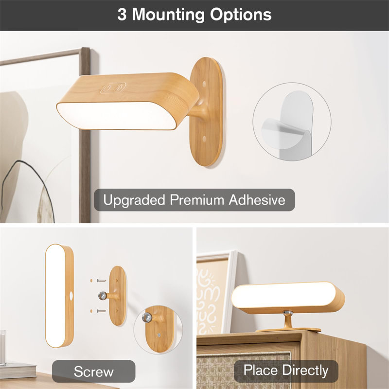 Manufactured Wood LED Swing Arm Sconce