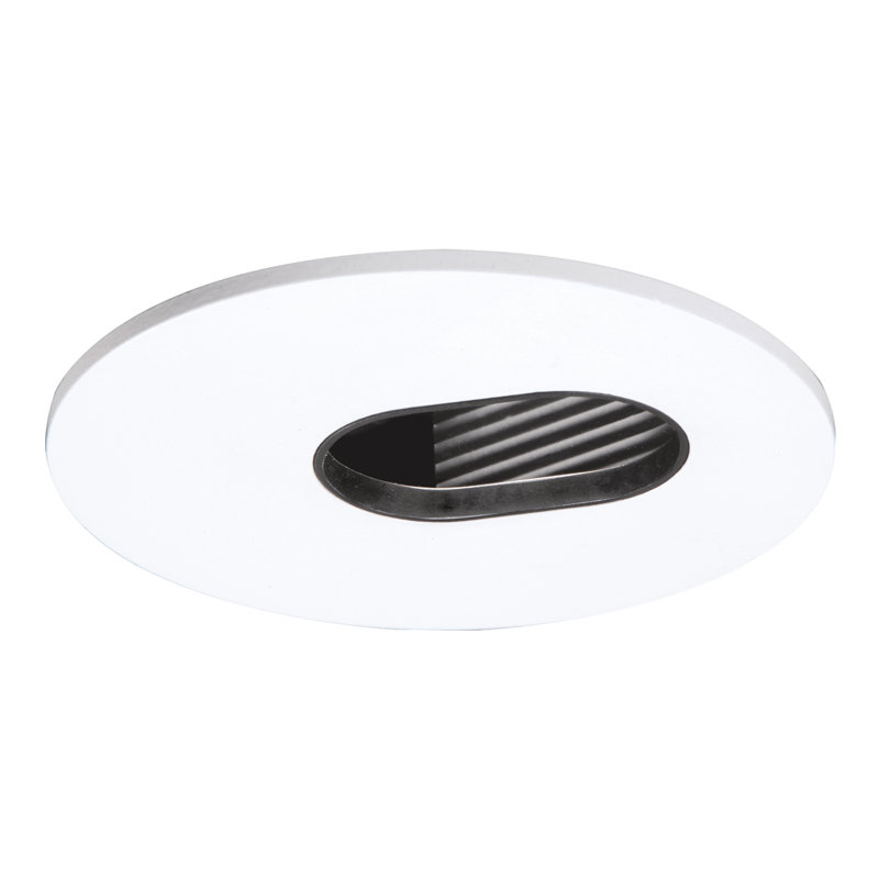 3'' White Aluminum Recessed Trim with Black Baffle