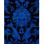 Tapis bleu noué à la main de conception unique Holsworth - bleu