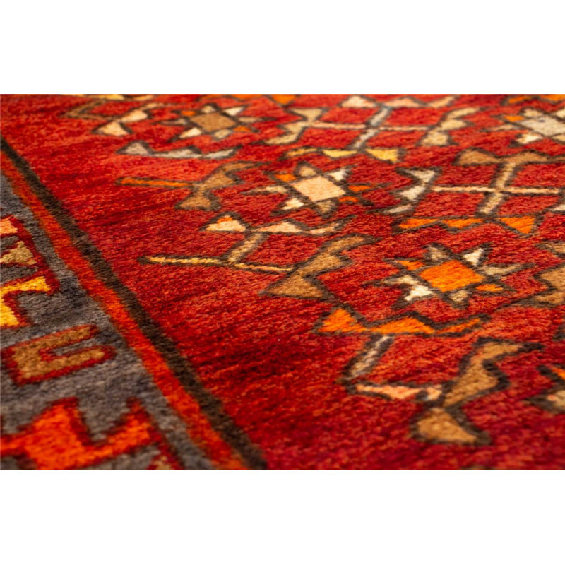 Tapis d’intérieur en laine à chemin de table anatolian 3 pi 10 po x 11 pi 5 po one-of-kind à la main-noué la 1980 Danuel