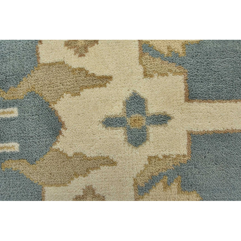 Tapis unique bleu de 7 pi 11 po