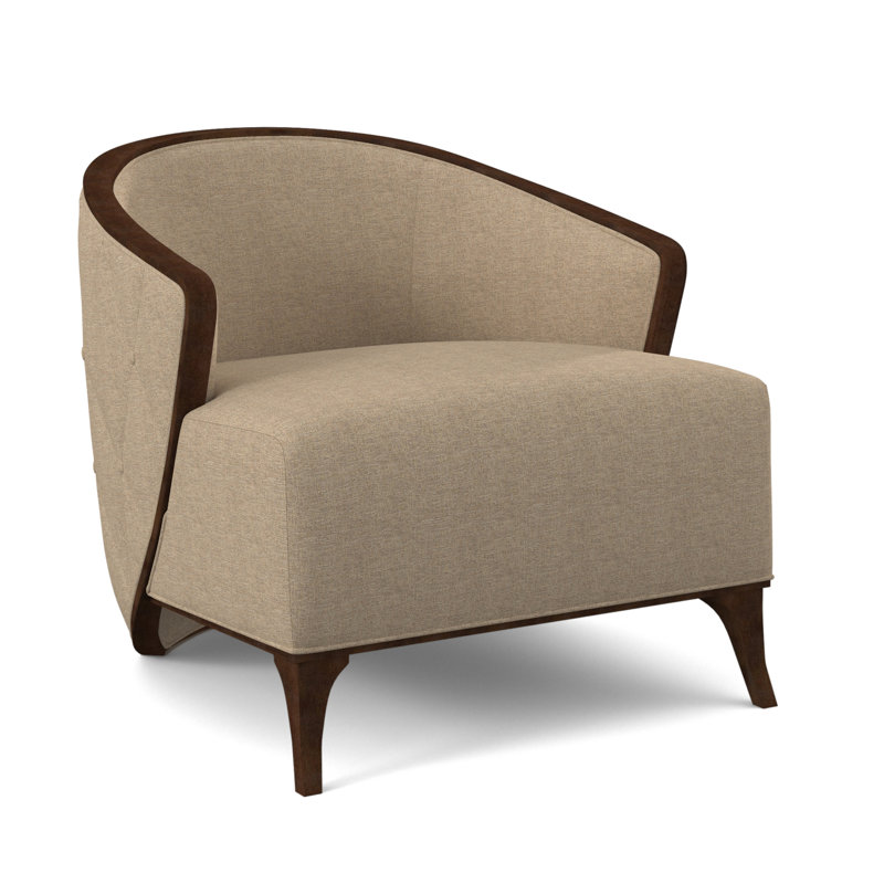 Penegrine Lounge Chair, American Walnut, Elise Flax