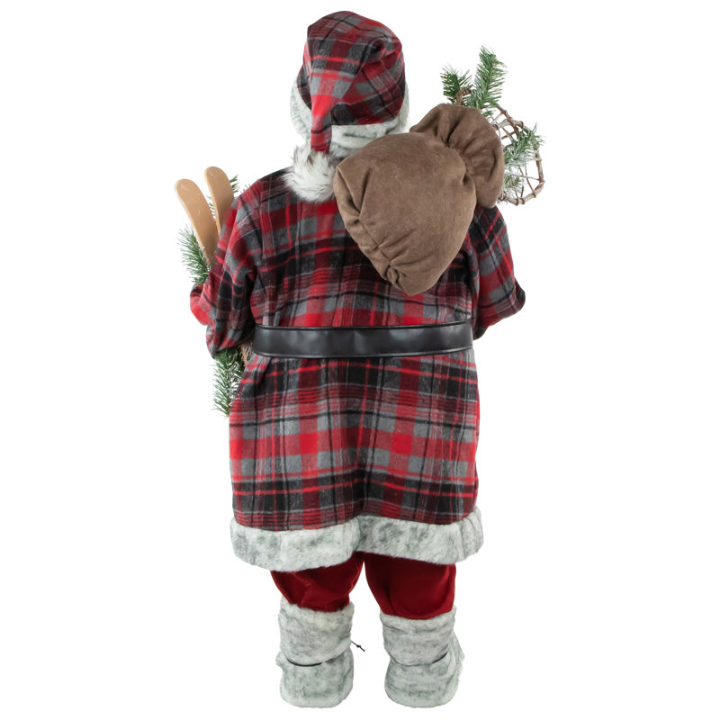 Figurine de Noël 36 "Lekeia Père Noël avec raquettes et skis