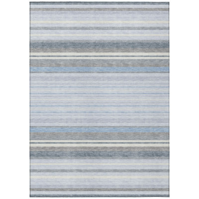 Machine Washable Indoor/Outdoor Chantille ACN2330 Stripes Rug