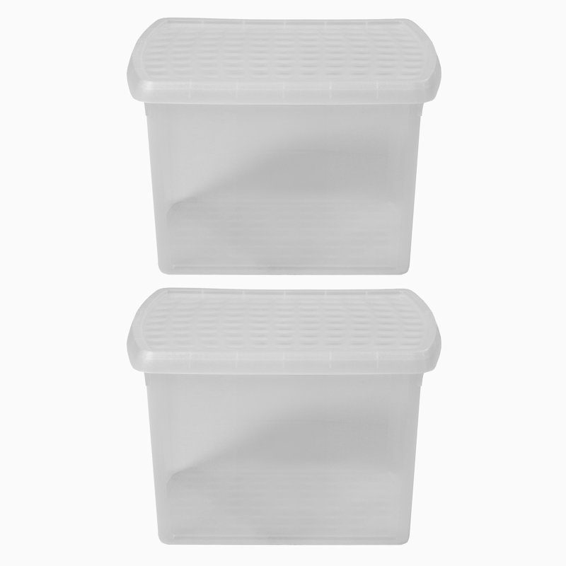 Wham Clip Rectangular Plastic Storage Boxes with Secure Clip Lock Lids Clear/Clear/Clear