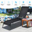 Chaise longue simple inclinable avec coussins 75,5 po Ailise