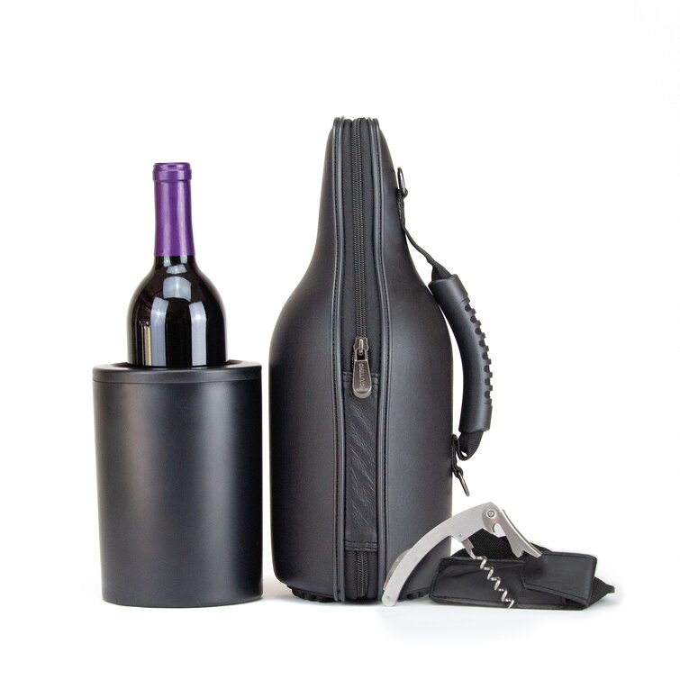 CaddyO - Leather Wine Tote & Iceless Wine Chiller Set (FREE SHIPPING)