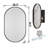 Oval Recessed Medicine Cabinet, Metal Framed Bathroom Wall Cabinet With Mirror And Adjustable Shelves, Wall Mirror With Storage-196307279