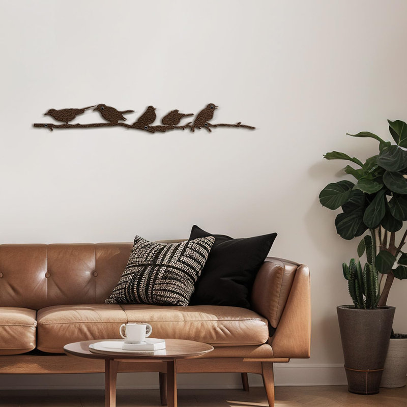Wall Decor Metal, Bronze, 4" H x 24" W x 0.05" D