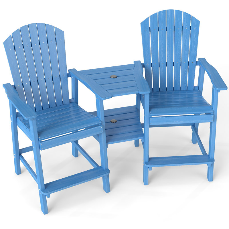 Tall Adirondack Chairs Set Of 2, Blue, Blue