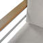 Fauteuil club d'extérieur en aluminium, structure argentée avec coussin beige, 1 pièce