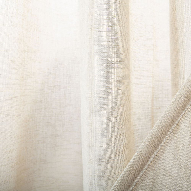 Richville Semi Sheer Curtain Single Panel, Beige, 52" W x 84" L