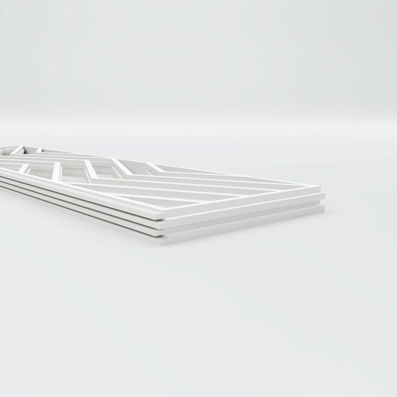 24.25'' H x 94.5'' W x 0.38'' D Expanded Cellular PVC Wainscot Panelling