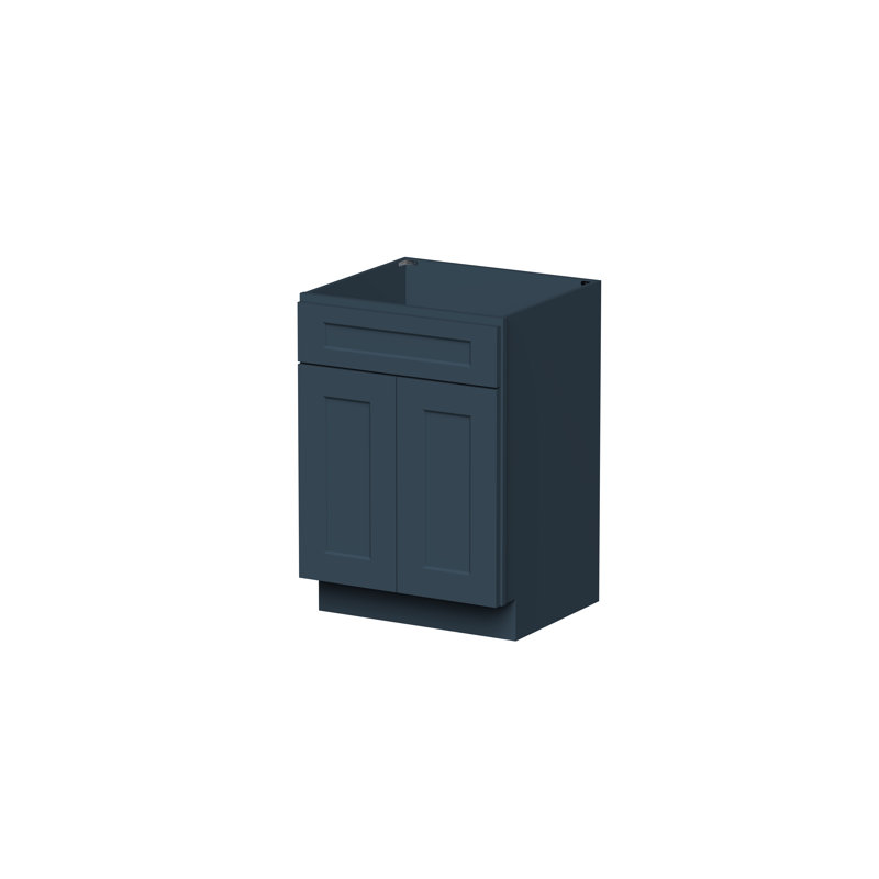 Armoire de meuble-lavabo de style Shaker de DL Cabinetry (prête à assembler) l 24 po x H 34,5 po x P 21 po - Gris Cyber, 24"