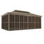 Pavillon de jardin 12 'x 24', véranda entièrement fermée avec portes coulissantes verrouillables, pavillon de jardin à toit double en acier galvanisé, solarium de patio à cadre en aluminium pour la cour arrière-129167807