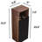CC1014S110.309 Black & Walnut Bathroom Floating Side Cabinet, Wall-mounted Storage Cabinet for Small Space, KD