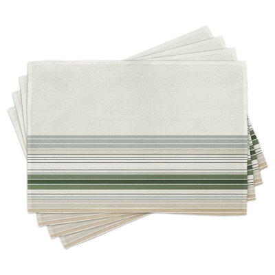 Polyester Striped Rectangle Placemat