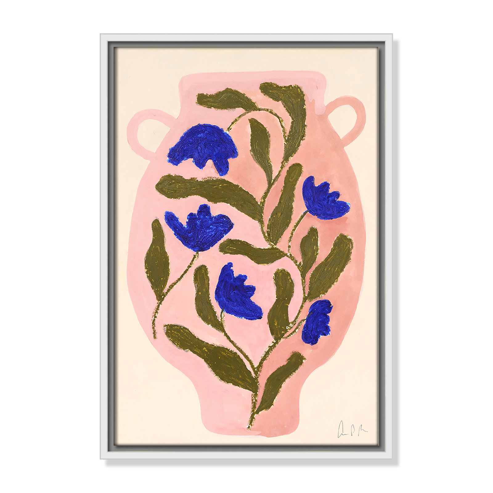 Vase No. 01 Print by Camilla Bergqvist, 19.5" H x 13.5" W, White