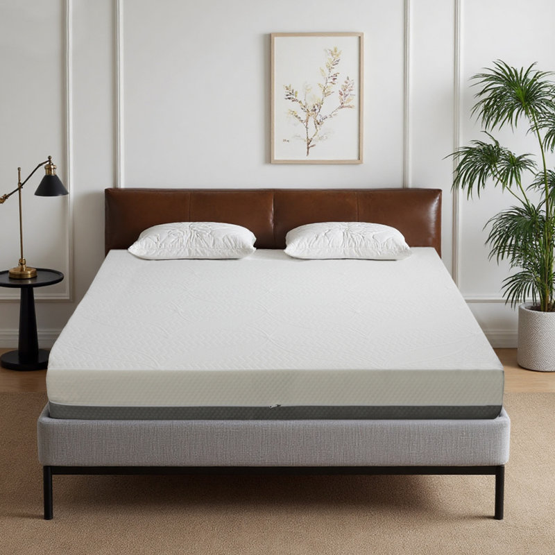 10" Full Mattress - Japanese Gel-Infused Foam 7-Zone Support, Adjustable Bed Compatible, Premium White Cover, Twin