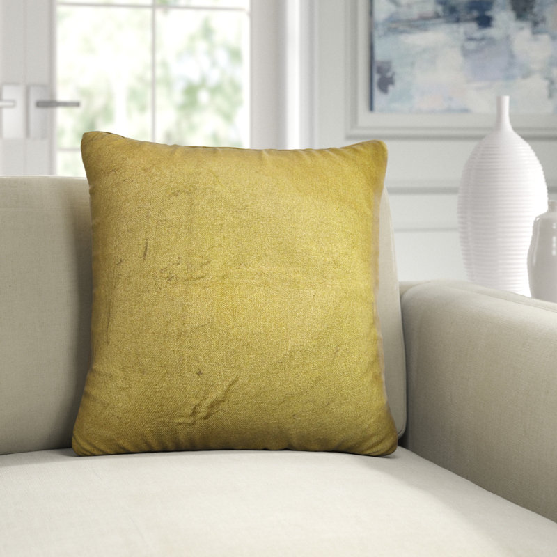 Spillman Linen Square Pillow Cover & Insert, Gold
