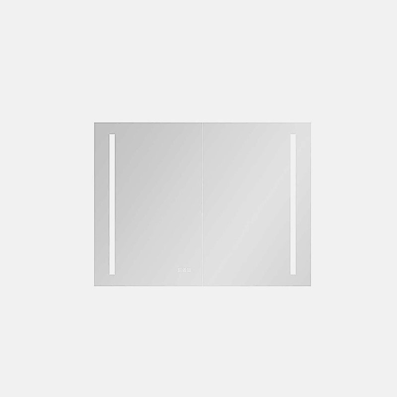 40 po L 30 po x H 30 po Grande armoire à pharmacie rectangulaire en aluminium à fixation en surface avec miroir