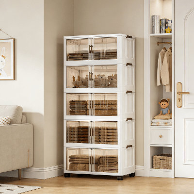 Plastic / Acrylic Single Storage Cabinet ( 143cm H x 55cm W x 32cm D)