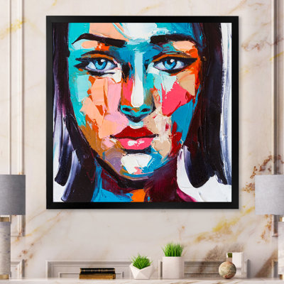 Portrait coloré d'une jeune femme IV - on