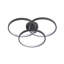 20" modern black led ceiling light, 3-ring flush mount fixture for living room, bedroom, or dining room, sleek and energy-efficient design, easy installation