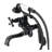 Kingston Brass Kingston Three-Handle 2-Hole Tub Wall Mount Clawfoot Tub Faucet with Handshower-53502153