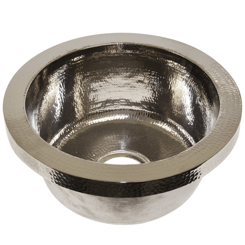 Mojito 16" L x 16" W Drop-In Kitchen Sink, Polished Nickel