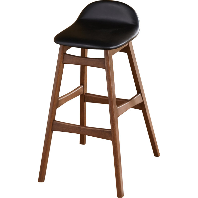 Tabouret de comptoir rembourré avec cadre en bois massif Ralphy