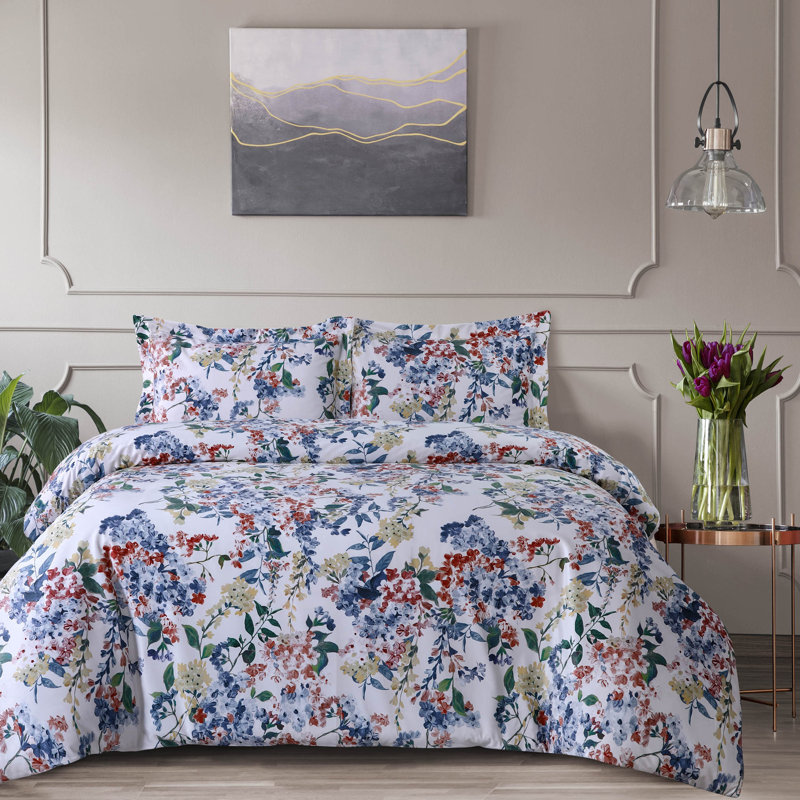 Floris Velvet Floral Duvet Cover, King
