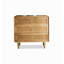 Table de chevet en bois de frêne naturel avec façades de tiroir en rotin Wabi Sabi