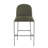 Galen Indoor Metal Upholstered Barstools with Antique Bronze Frame, Green Fabric Set of 2-1317670600